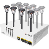 Entac Ηλιακό Φωτιστικό Κήπου 40cm Πλαστικό 1 LED (12τμχ)